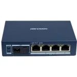 Hikvision DS-3D504TP-A Gigabit PoE optilise kiu transiiver, 4 PoE porti, 1 SC optilise kiu port