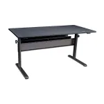 Thermaltake Level 20 Battle Station Gaming Desk &ndash; Z-Shaped Steel Frame, Carbon Fiber MDF Desktop, 100kg Capacity, Black