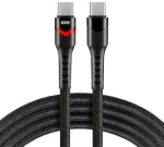 everActive CBB-2PDR USB-C to USB-C RGB LED Punutud kaabel 2m 3A 60W Must
