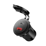 LogiLink PA0330 sisseehitatav auto USB-laadija, USB-A + USB-C, 60 W, Power Delivery, must