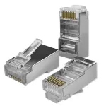 RJ45 modulaarpistik QOLTEC 54556 CAT6 FTP, h&otilde;bedane, 18&times;22&times;11 mm, 100 tk pakendis