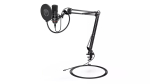 PC mikrofon ENDORFY Solum &mdash; juhtmega USB-C kardioidne mikrofon, 16-bit/48 kHz, 18&ndash;21000 Hz, lauakinnitus, 2,9 m kaabel, k&otilde;rvaklappide v&auml;ljund, pop-filter