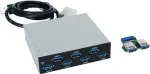 EXSYS EX-1167 7-pordne USB 3.0 sisemine jaotur, 3,5-tolline pesa, VIA VL810 kiibistik