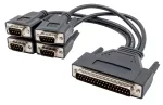 EXSYS Octopus jadakaabel, 4x DB9 isane HD44 isasele, 0,6m, must EX-OPTC4-9-SM