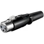 Wentronic Goobay mikrofoni adapter, 3-kontaktiline - Must korpus (11680)