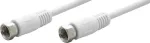 TECLINE Wentronic Goobay satelliidi&uuml;henduskaabel, 100% varjestatud, valge, 10 m - F-pistik F-pistikule (50741)