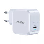 CHOETECH PD8007 GaN USB-C laadija 45 W, PD3.0, QC3.0, PPS, EU, valge