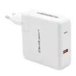 Qoltec GaN laadija FAST 108W | 5-20V | 3-4.7A | USB C | Valge