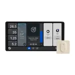 Shelly Wall Display X2 juhtpaneel, Wi-Fi, Bluetooth, h&otilde;bedane + BLU H&T elevandiluuv&auml;rvi