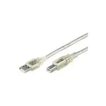 Microconnect USBAB5T USB-kaabel USB 2.0 5 m USB A USB B L&auml;bipaistev