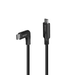 Lindy 0,5 m USB 3.2 otse-C-pistikuga kuni t&auml;isnurkse C-pistikuga USB-kaabel, 10 Gbit/s