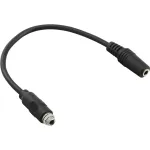 InLine heliadapteri kaabel, 3,5 mm stereosisend-pesa pesasse, &uuml;he keermega, 0,2 m