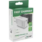 InLine USB PD laadija, &uuml;ks USB-C, Power Delivery, 20 W, valge