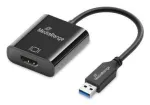 USB-A&ndash;HDMI audio- ja videomuundur MediaRange MRCS232, 20 cm kaabel, must