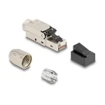 DeLOCK RJ45-pistik, monteeritav Cat.6A, kaablitihendi ja tolmukattega