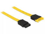 SATA-kaabel DeLOCK 0,7 m 2xSATAIII SATA 7-kontaktiline must kollane