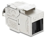 DELOCK keystone-moodul RJ45 pistikupesa LSA-le Cat.8.1 varjestatud lukustusklambri ja tolmukattega