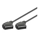 Wentronic Goobay SCART-&uuml;henduskaabel, must, 2 m - SCART-pistik (21 kontakti) > SCART-pistik (21 kontakti) (11703)