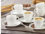 Esmeyer espressotasside komplekt 6 tk, mudel 433-214, portselanist demitasse tassid espresso jaoks