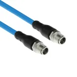 ACT Industrial 3.00 meetrit andurikaabel M12X 8-kontaktiline isane M12X 8-kontaktilisele isasele, Superflex SF/UTP TPE-kaabel, varjestatud