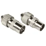 Hama 00205211 koaksiaalpistikute komplekt, metall, pistik/liitmik, kruvitav