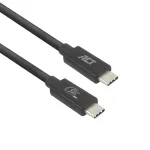 ACT USB4 20Gbps 240W USB USB-C kaabel 2m must USB-IF sertifitseeritud