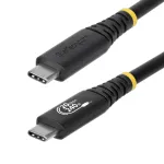 StarTech.com 2m (6ft) USB4 kaabel, 20Gbps, USB-IF sertifitseeritud USB-C kaabel, 240W PD EPR, 4K 120Hz DP 1.4, TPE kest, must USB-C juhe