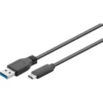Wentronic Goobay USB 3.0 SuperSpeed kaabel > USB-C&trade;, must, 2 m - USB 3.0-pistik (Type A) > USB-C pistik (71221)