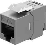 Goobay Keystone-Moodul RJ45 CAT 6A, STP, &otilde;huke & Short, Maandusklemm (77942)