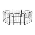 REBEL ANIMALS Modular Dog Playpen, Steel Enclosure, Size S, 8 Panels 80x60 cm, RA-1206
