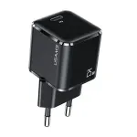 USAMS T42 Mini 25W USB-C PD3.0 Fast Charger (Only Head) Black CC140TC01