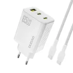 Dudao A29C 65W GaN USB-C laadija koos kaabliga - Valge