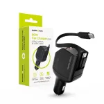 Mobile Origin 90W Car Charger CA22 USB-C+USB-A koos 2x 60cm kaablitega