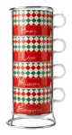 Bialetti 4 Cappuccio Tricolore pliidipiimavaht, 160 ml, k&auml;sitsi kolviga, Itaalia trikoloor