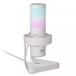 PC mikrofon ENDORFY AXIS Streaming Valge &mdash; USB, kardioidne, 30&ndash;18 kHz, 192 kHz/24 bit, lauaalus, summutamine, k&otilde;rvaklappide v&auml;ljund