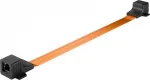 WENTRONIC Goobay RJ45 akna l&auml;biviigu kaabel &uuml;li&otilde;huke 0,25 m, lame, Gigabit Ethernet, l&auml;bipaistev/valge 71411