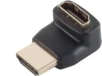 SHIVERPEAKS S/CON maximum connectivity HDMI-adapter emane-pesa, 90&deg; &uuml;lespoole suunatud nurk, kullatud, 4K2K, must (77407-1)