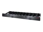 APC AR8612 horisontaalne kaablikorraldaja, &uuml;hepoolne kattega, 1U, 150 mm (6") s&uuml;gavusega, must