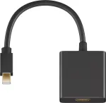 Microconnect MDPHDMIB Mini DisplayPort&ndash;HDMI adapterkaabel, M-F, DP 1.2, 4K, passiivne, heliga, 0,15 m, must