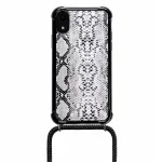 Lookabe Necklace Snake Edition telefoni&uuml;mbris iPhone XR-le, h&otilde;bedane/must