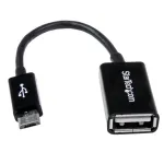 StarTech.com UUSBOTG Micro USB &ndash; USB OTG hostadapter, Micro-USB B pistik &ndash; USB A pesa, USB 2.0, 12,7 cm, must