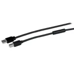 StarTech.com 50 jala (15 m) aktiivne USB 2.0 A-B kaabel, pikk USB-printerikaabel, 1x USB-A (M), 1x USB-B (M) &ndash; must
