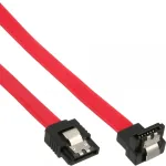 InLine SATA kaabel 150 / 300 / 600 S-ATA &uuml;henduste jaoks, nurgaga, riividega 90&deg;, 0,15 m