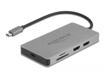 DeLOCK USB USB-C dokkimisjaam 4K kahe HDMI MST USB 3.2 SD LAN PD 3.0