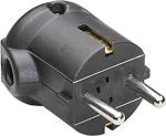 Schuko pistik Bachmann 911.175 must nurk elektripistik