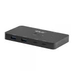 KVM-l&uuml;liti club 3d Dual USB-C HDMI-le, 2 pordiga, 4K UHD 3840x2160, USB-C konsool, 65W PD, must