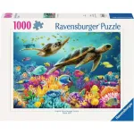Pusle Ravensburger Blue Underwater World 1000 tk, t&auml;iskasvanu/noore, standardformaat
