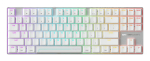 Juhtmevaba m&auml;nguklaviatuur Cherry MX 8.2 Pro TMR &mdash; Tenkeyless 88 klahvi, USB + RF + Bluetooth, Magnet-mehaanilised l&uuml;litid, RGB, H&otilde;be/Valge