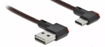 USB 2.0 kaabel DeLOCK EASY-USB Type-A-pistik -> USB-C isane nurga all 2 m must
