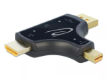 DeLOCK 64059 3-in-1 monitori adapter, HDMI / DisplayPort / mini DisplayPort sisend HDMI v&auml;ljundiga, 4K 60 Hz, must